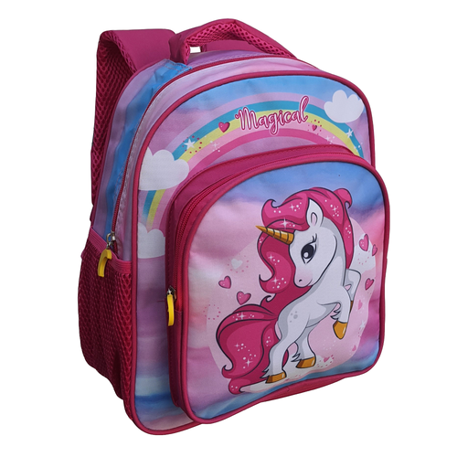 ZAINO ASILO UNICORNO TASCA FRONTALE SCUOLA BAMBINA CM.30 - UNI0631 | eBay