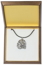 Cavalier King Charles Spaniel - Dog necklace in gift box, silver-plated locket f