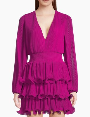 sachin and babi light blue dress Simone One-Shoulder Chiffon Dress in Recycled Polyester Green