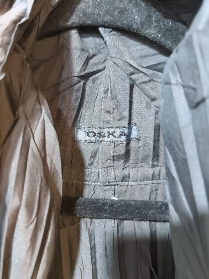 Oska Sz II Open Front Jacket  Iridescent Mauve Crinkled Pockets XL Lagenlook - Image 4 of 4