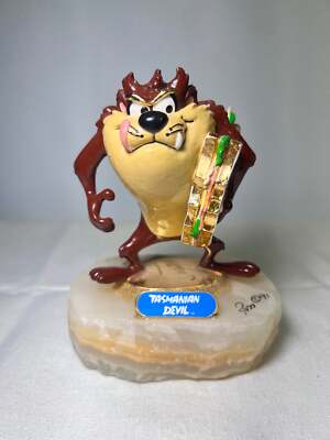 Ron Lee- Taz- Holding Sandwich-1991- 5  statue- Looney Tunes- signed and numbere