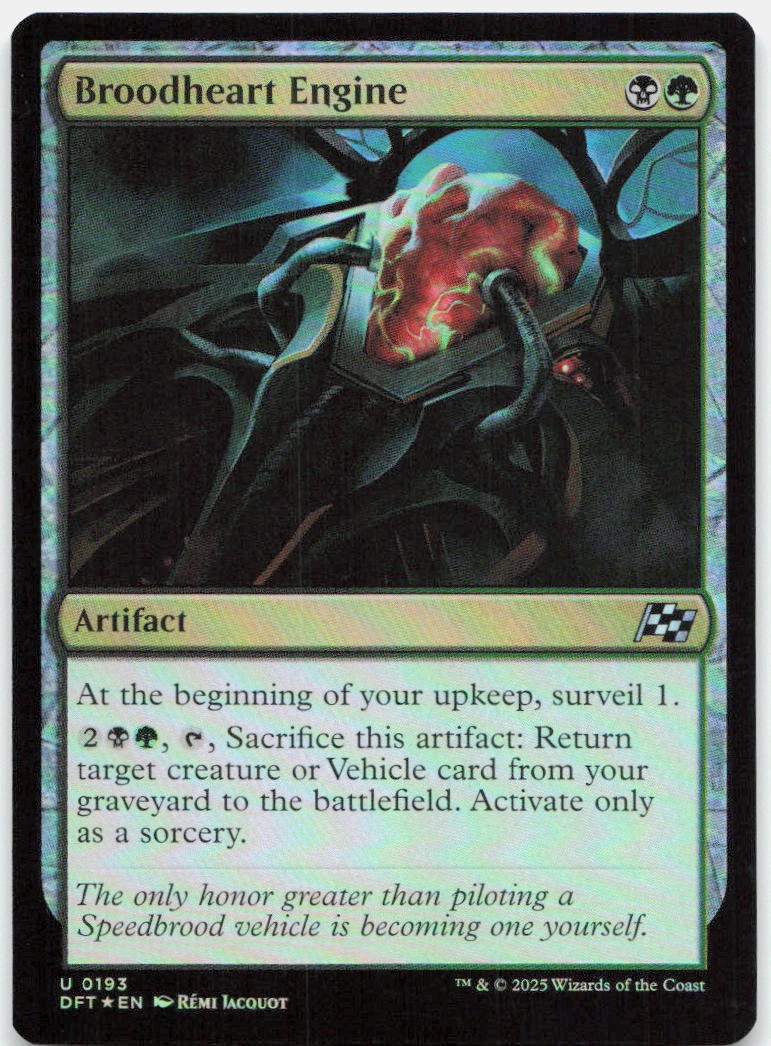 Broodheart Engine 193 Uncommon Aetherdrift Magic: The Gathering Foil LP