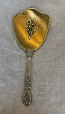 Vintage Matson Vanity Mirror Ormolu Hollywood Regency 24K Gold Plated Floral 13”