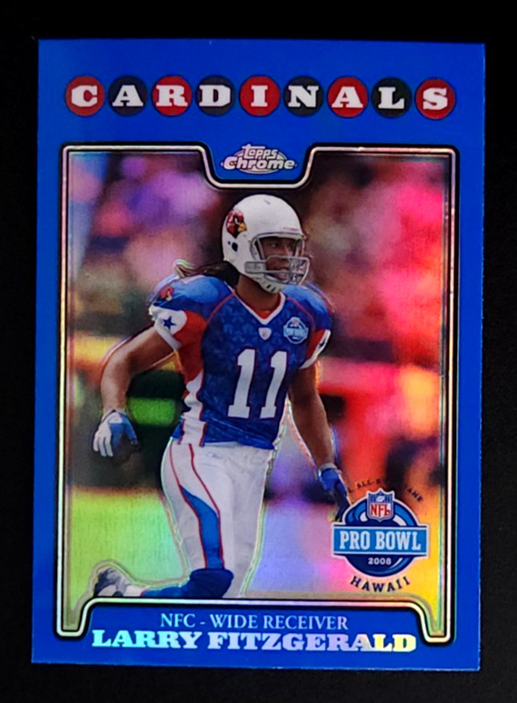 2008 Topps Chrome Larry Fitzgerald Blue Refractor #TC136 Cardinals