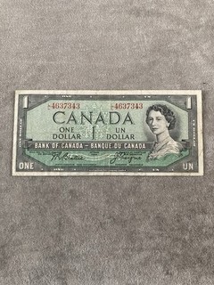 CANADA $1 BANKNOTE Beattie Coyne L4637343 (193)