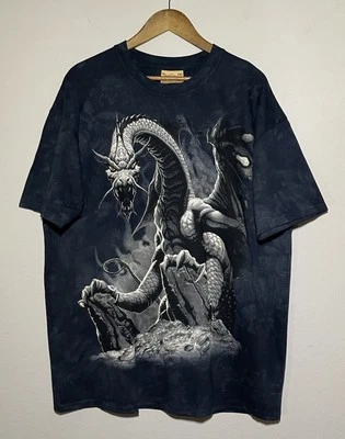 Camisa De Colección The Mountain 2001 Dragon Navy 2XL NUEVA SIN ETIQUETAS 90s Y2K Camiseta - Imagen 1 de 4