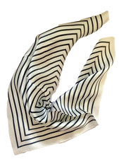 21 X21"Simple Square Line Print Pure Mulberry Satin Silk12momme Scarf 53x53cm628