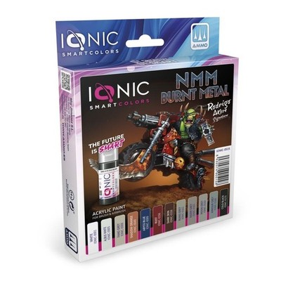 IONIC NMM BURNT METAL VON RODRIGO AKORE SET Farben AMMO VON MIG JIMENEZ