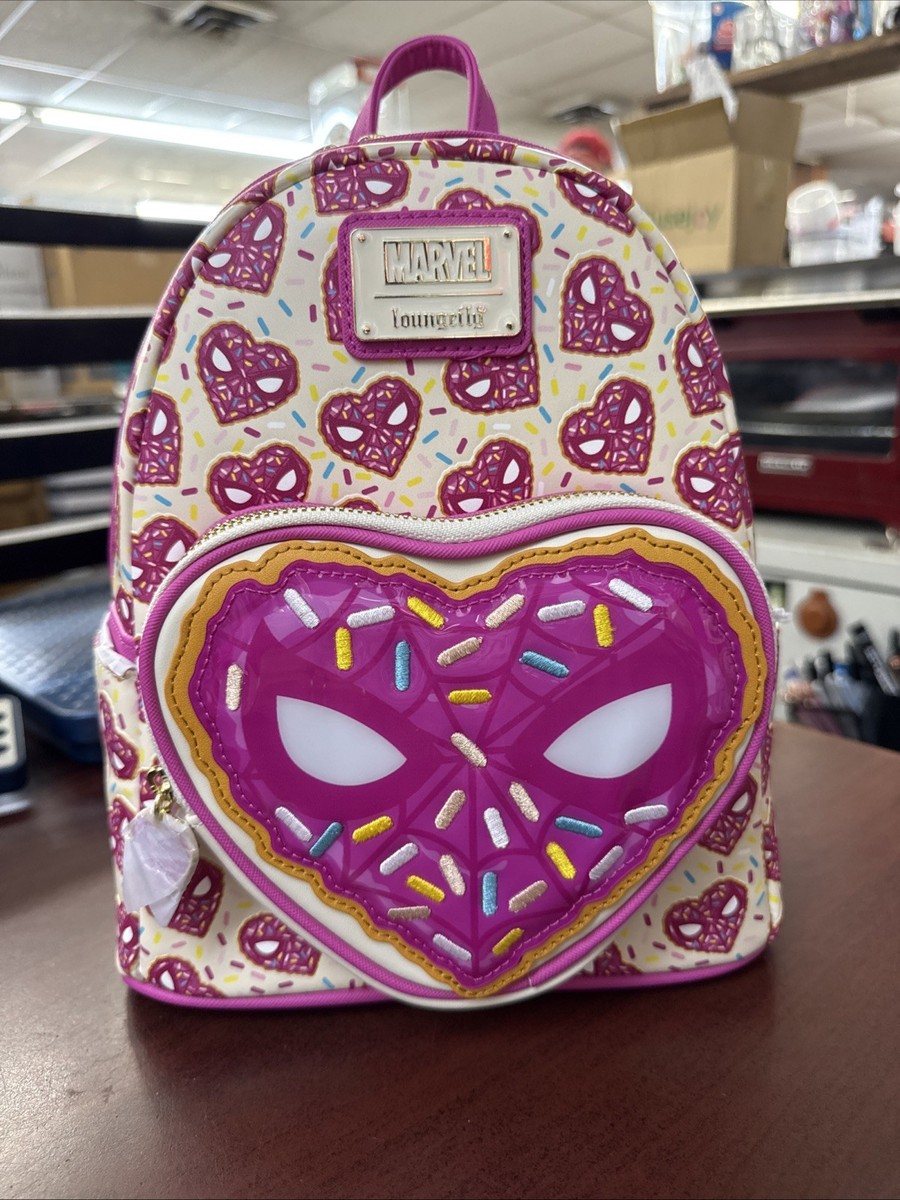 Loungefly Marvel Spider-Man Sprinkle Donut Mask Mini Backpack Amazon.com: Loungefly Marvel Spider-Man Sprinkle Donut Mask  main image 2