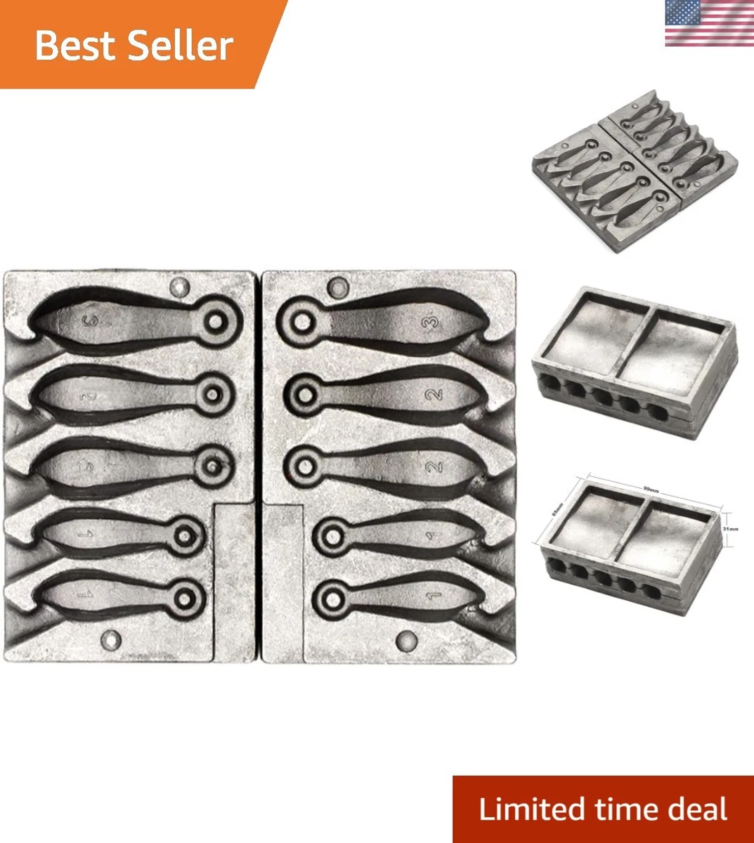Unbranded Fishing Lead Molds for sale | eBay Unbranded Fishing Lead Molds for sale | eBay