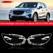 Pair Car Front Headlight Lens Cover Headlamp Shell For Mazda CX-5 CX5 2013-2016