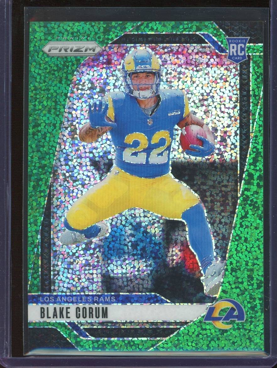 2024 Panini Prizm #308 Blake Corum Green Sparkle /8 Rookie