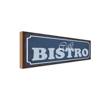 Holzschild 10X27 Cm Cafe Bistro Essen Trinken Deko Geschenk Holz Schild
