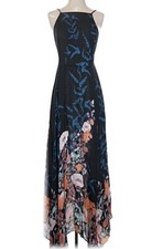 Intimately Free People Maxi Dress Womens Sz Small Black Floral Boho Lightweight