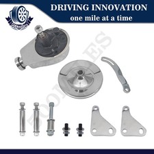New Power Steering Pump Bracket Pulley Kit For Small Chevy Chrome 350 400 305 New Power Steering Pump Bracket Pulley Kit For Small Chevy Chrome 350 400 305