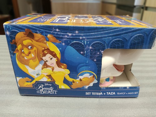 JUEGO DE TETERA Y TAZA EN PORCELANA SRA. POTTS Y CHIP BELLA Y BESTIA - Imagen 9 de 9