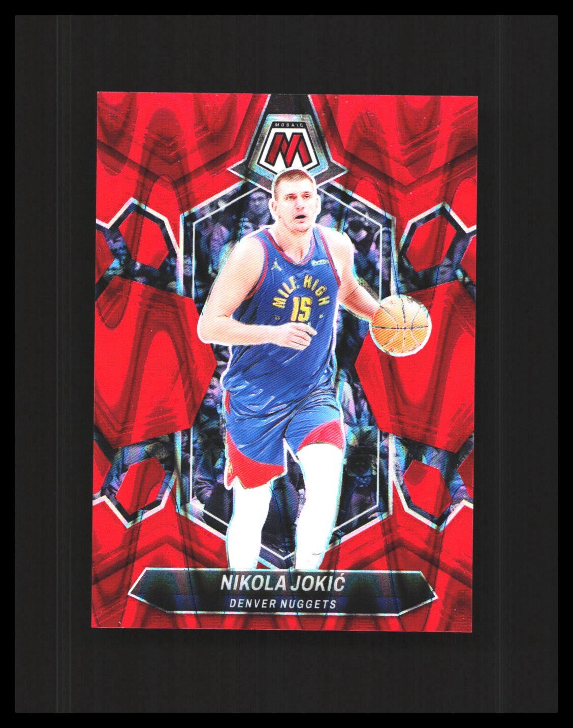2023-24 Nikola Jokic - Panini Mosaic Red Lava /299 #47 Denver Nuggets