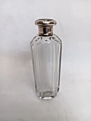 antiker Flakon Parfumflakon Phiole Montur Silber ? Glas Monogram CM - Bild 1 von 4