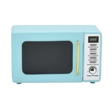Realistic 1:12 Scale Miniature Microwave Oven Model for Dollhouses Enthusiasts