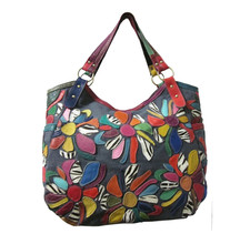 AmeriLeather Amelia Leather Large Tote, Multi...