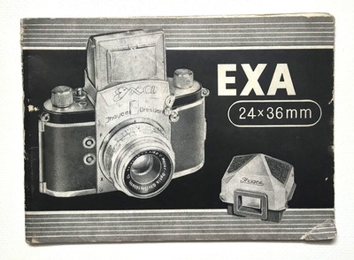 EXA instruction manual 24x36 mm camera instructions DDR 1959