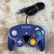 Nintendo GameCube Controller OEM Purple Indigo DOL-003 Tested/ Working Pics*