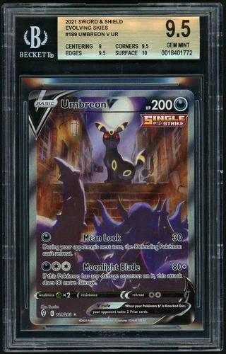 Pokemon Umbreon V 2021 Sword and Shield Evolving Skies Ultra Rare BGS 9.5