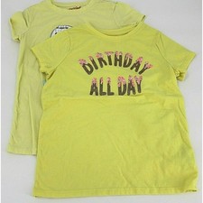 Cat Jack Girls Yellow Short Sleeve Graphic T-shirt Bundle Dog Birthday Sz 6-6X