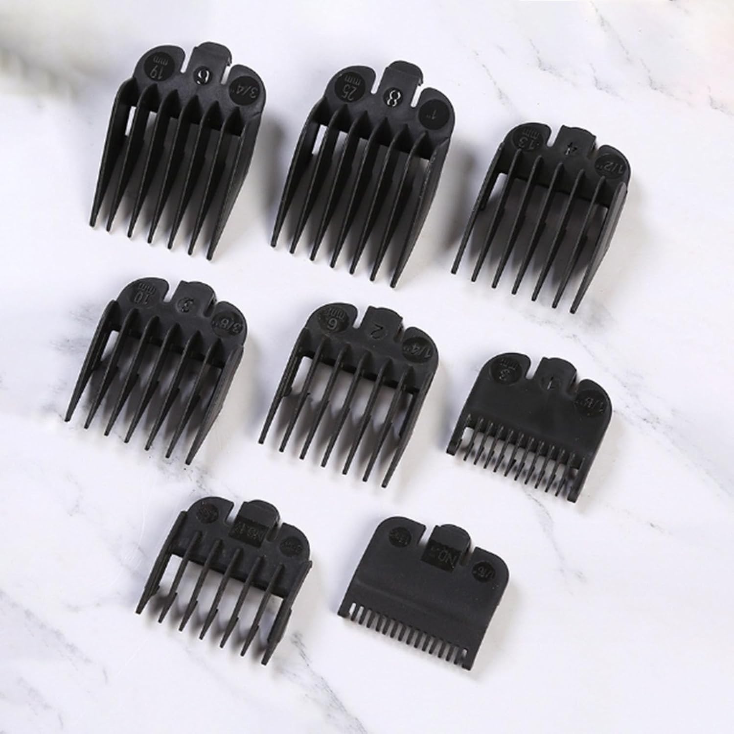 Professional Hair Clipper Combs Guides Set 1/16 To 1 Size Ra