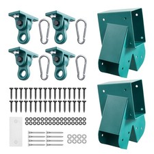 Uimoso Heavy-Duty A-Frame Swing Set Brackets with 4 Hangers, Green