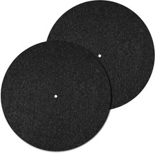 2 Pcs Record Player Mat, Turntable Platter Mat, 12 Inch 3mm Turntable Slipmat Wo