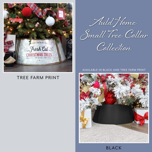 Metal Christmas Tree Collar 23" Galvanized Small/Medium; for Short/Pencil Trees - Picture 10 of 10