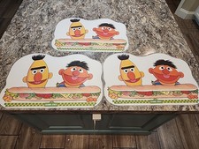 Vintage Sesame Street Placemats Set Of 3 EUC