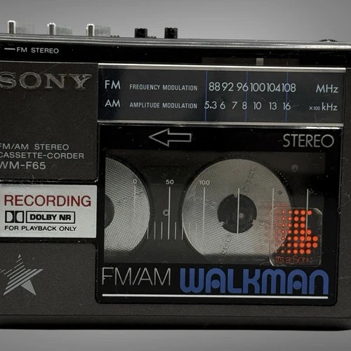 Sony Walkman WM-F65 FM AM Stereo Cassette Player Recorder Vintage