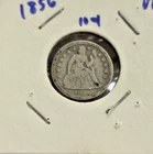 1856 US Seated Liberty Dime 10c F (Cleaned).