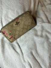 Pink Women's Zip-Around Wallet with Organizer and Multiple Card Slots