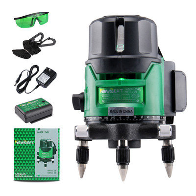 NEWBEAT Green Laser Level Cross Line 2-Beam Self-Leveling Construction Tool