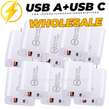 Lot Fast Charger PD 20W USB C QC Block Cube For iPhone17 16 15 14 13 8 6 Samsung