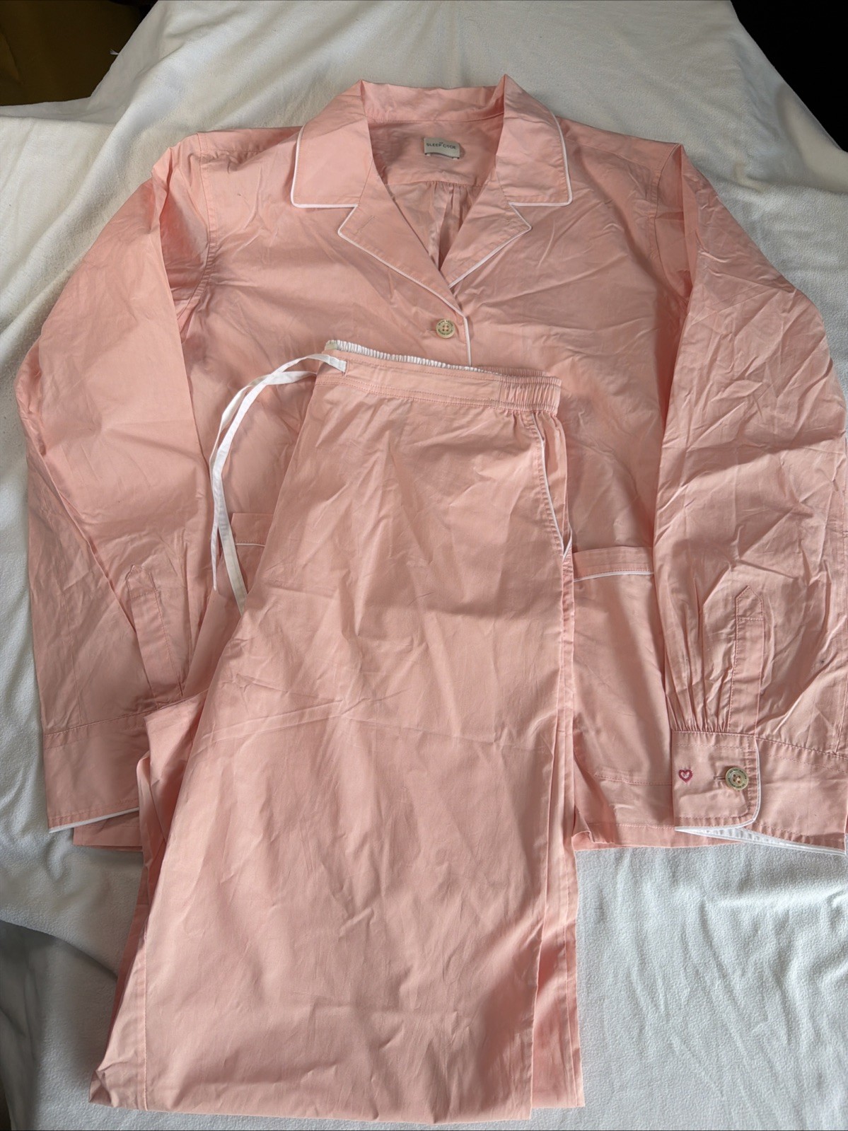 B13~ Juego de 2 pijamas rosa grande The Sleep Code 100 % algodón orgánico para mujer
