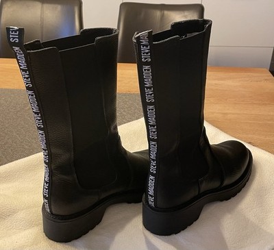 Steve Madden Stiefel Chelsea schwarz Gr.40 gebraucht Echt Leder Zustand sehr gut