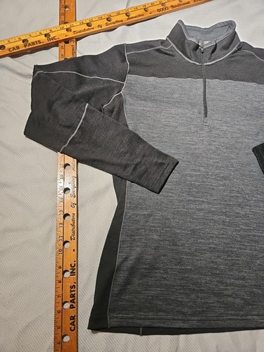 Kuhl Camicia Uomo Media Nera Grigio Ryzer Performance Escursionismo Manica Lunga 1/4 Zip - Foto 5 di 14