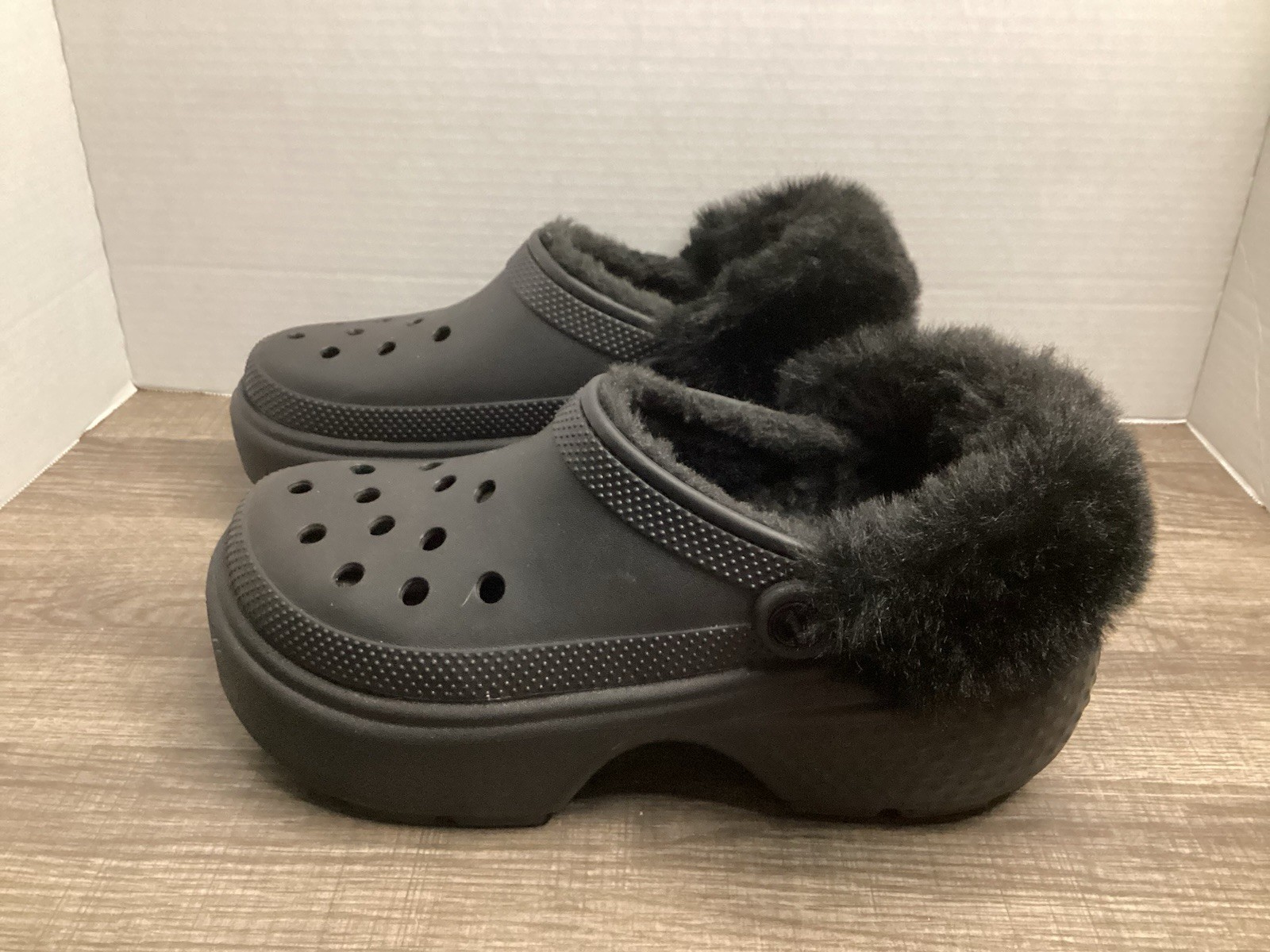 CROCS Bae Fleeced Lined Black Platform Women’s Cl… - image 3
