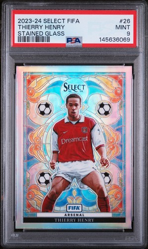 Thierry Henry #26 2023 Panini Select FIFA Stained Glass card