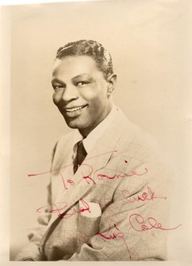 NAT KING COLE Autographed 5x7 Photo PSA/DNA LOA Unforgettable