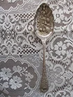 Vintage Ornate Silver Plated Large Serving Spoon. 22.5 cms FRUIT DETAIL, ENGLAND