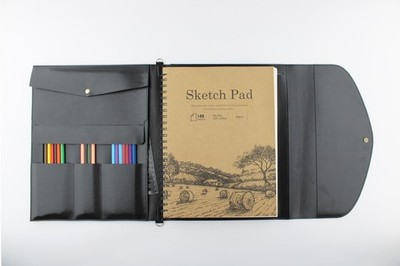 Sketchbook Cover, Artist Sketch Pad Cover for 9''x12'' Sketchbook, Drawing Book...