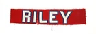 Game Worn Red Jersey Name Tag B Riley Washington Capitals NHL Hockey 1970s Blem