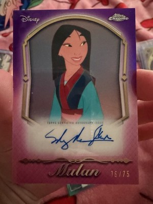 Mulan 2026 Topps Disney Chrome Princess Auto PA-MW Ming-Na Wen /75