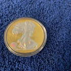 American Eagle Walking Liberty 2017- 1oz .999 Fine Silver Hologram Gold Gilded: