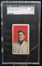 1909 Philadelphia Caramel Larry Doyle #E95 SGC 2 N.Y. National 